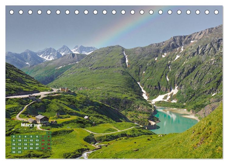 Produktbild: Gro&szlig;glockner wundersch&ouml;ne Berg- und Tierwelt (Tischkalender 2026 DIN A5 quer), CALVENDO Monatskalender
