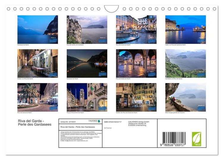 Produktbild: Riva del Garda - Perle des Gardasees (Wandkalender 2026 DIN A4 quer), CALVENDO Monatskalender