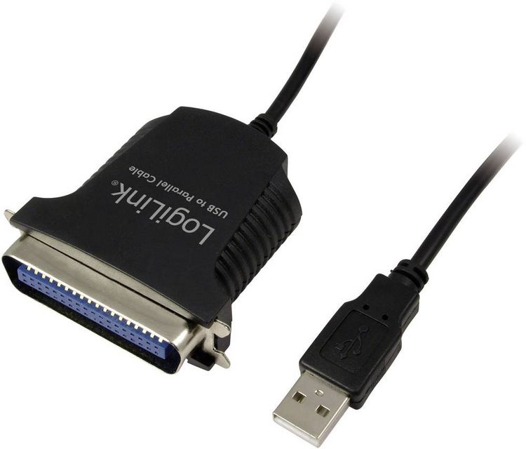 Produktbild: LogiLink USB 1.1, Parallel Anschlusskabel [1x Centronics-Buchse - 1x USB 1.1 Stecker A] 1.70 m Schwarz