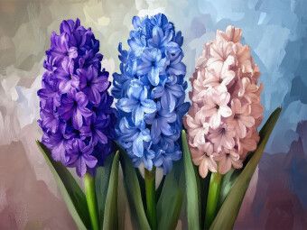 Produktbild: CALVENDO Puzzle Hyazinthen in drei Farben | 1000 Teile Lege-Gr&ouml;&szlig;e 64x48cm Foto-Puzzle f&uuml;r gl&uuml;ckliche Stunden