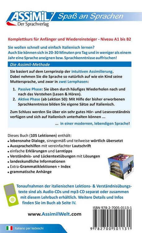 Produktbild: Assimil. Italienisch ohne M&uuml;he heute. Lehrbuch