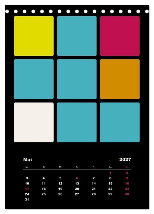 Produktbild: Fotokalender FARBFL&Auml;CHEN (Tischkalender 2027 DIN A5 hoch), CALVENDO Monatskalender