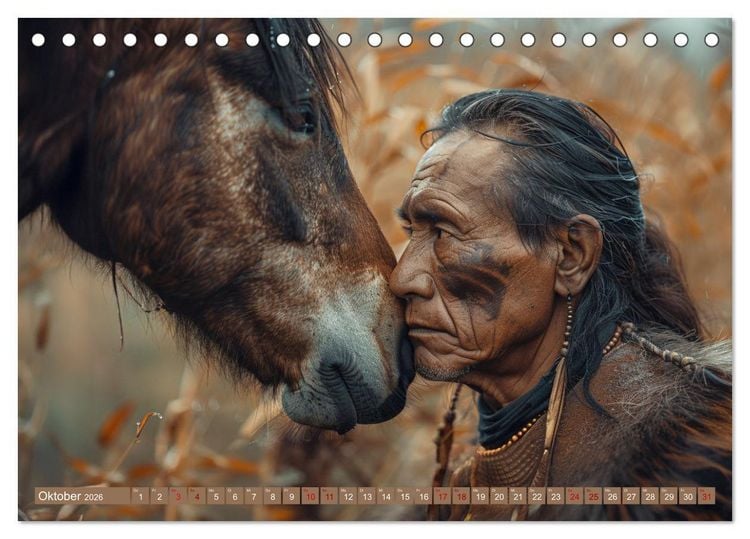 Produktbild: Reise mit der indianischen Seele (Tischkalender 2026 DIN A5 quer), CALVENDO Monatskalender