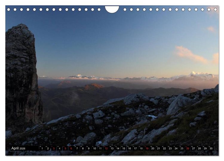 Produktbild: DIE ALPEN - Weitblicke (Wandkalender 2026 DIN A4 quer), CALVENDO Monatskalender