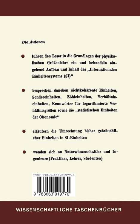 Produktbild: Einheiten, Ma&szlig;systeme, SI