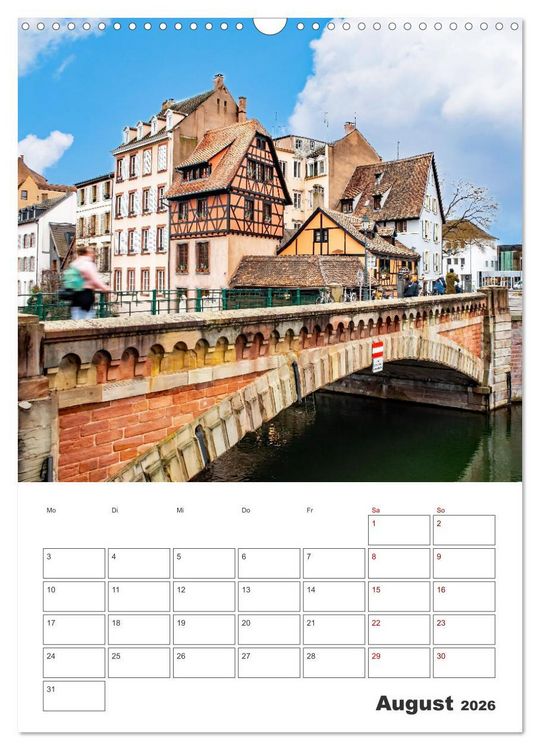 Produktbild: Stra&szlig;burg - Urlaubsplaner (Wandkalender 2026 DIN A3 hoch), CALVENDO Monatskalender