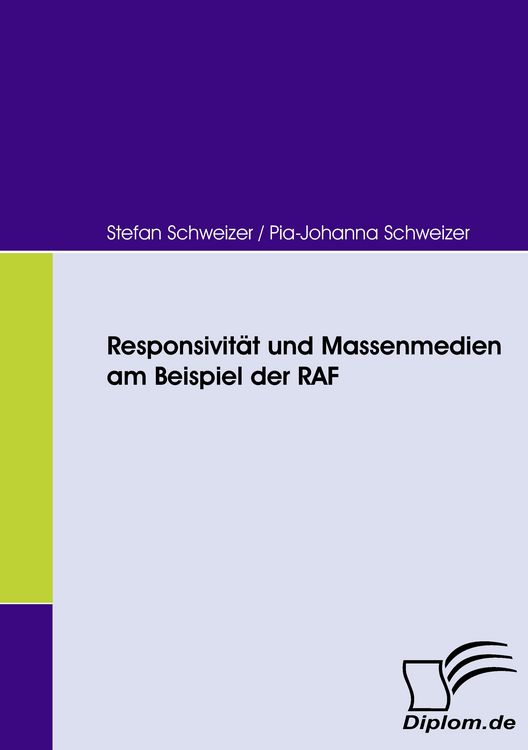Produktbild: Responsivit&auml;t und Massenmedien am Beispiel der RAF