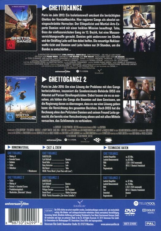 Produktbild: Ghetto Gangz 1+2 [2 DVDs]