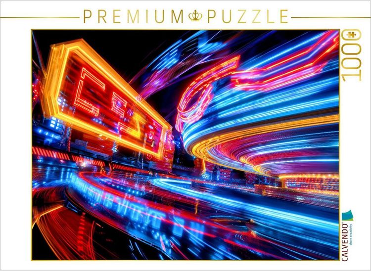 Produktbild: CALVENDO Puzzle Ein Motiv aus dem Kalender Farbst&uuml;rme der Nacht | 1000 Teile Lege-Gr&ouml;&szlig;e 64x48cm Foto-Puzzle f&uuml;r gl&uuml;ckliche Stunden