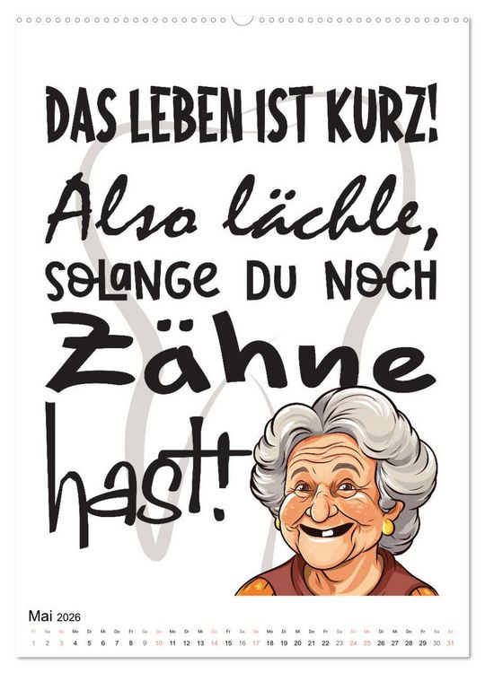 Produktbild: Zahnarztspr&uuml;che (Wandkalender 2026 DIN A2 hoch), CALVENDO Monatskalender