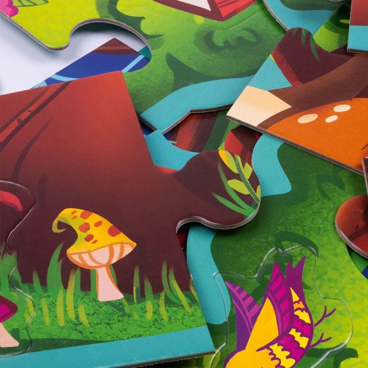 Produktbild: Puzzle Roter K&auml;fer Bodenpuzzle Waldtiere RK7010-04