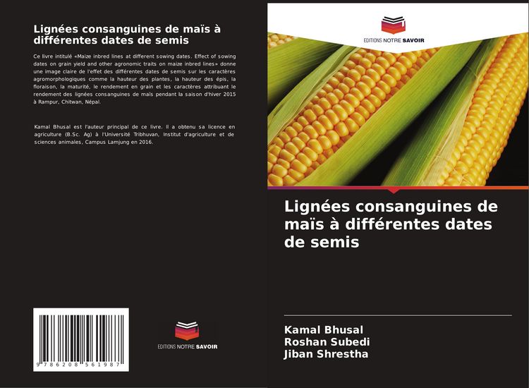 Produktbild: Lign&eacute;es consanguines de ma&iuml;s &agrave; diff&eacute;rentes dates de semis