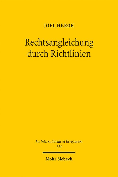 Produktbild: Herok, J: Rechtsangleichung durch Richtlinien