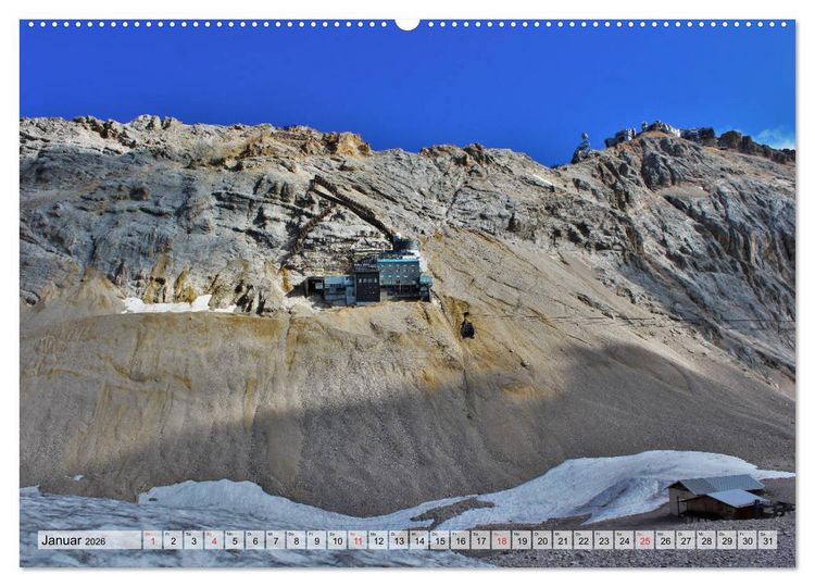 Produktbild: Zugspitze - Der h&ouml;chste Berg Deutschlands (hochwertiger Premium Wandkalender 2026 DIN A2 quer), Kunstdruck in Hochglanz