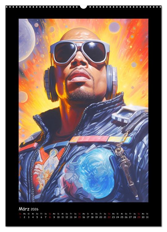 Produktbild: Galaktische Welten. Starke Space Opera-Illustrationen (Wandkalender 2026 DIN A2 hoch), CALVENDO Monatskalender