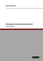 Produktbild: Schulangst im Kontext Sportunterricht