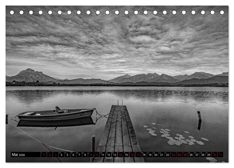Produktbild: Dramatik in SW (Tischkalender 2026 DIN A5 quer), CALVENDO Monatskalender
