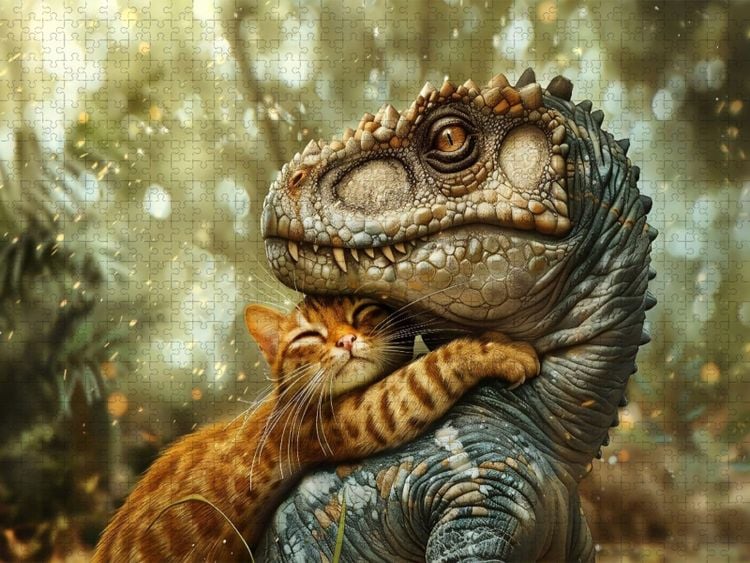 Produktbild: CALVENDO Puzzle Ein Motiv aus dem Kalender "Wie w&auml;re es mit einem Dinosaurier als Haustier?" | 2000 Teile Lege-Gr&ouml;&szlig;e 90x67cm Foto-Puzzle f&uuml;r gl&uuml;ckliche Stunden