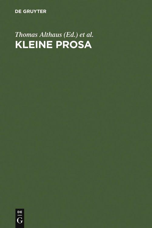 Produktbild: Kleine Prosa