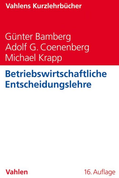 Produktbild: Betriebswirtschaftliche Entscheidungslehre