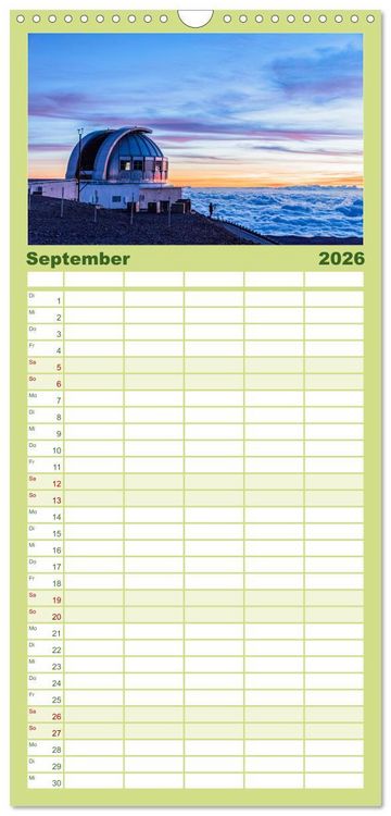 Produktbild: Familienplaner 2026 - Hawaii Traumziel mit 5 Spalten (Wandkalender, 21 x 45 cm) CALVENDO