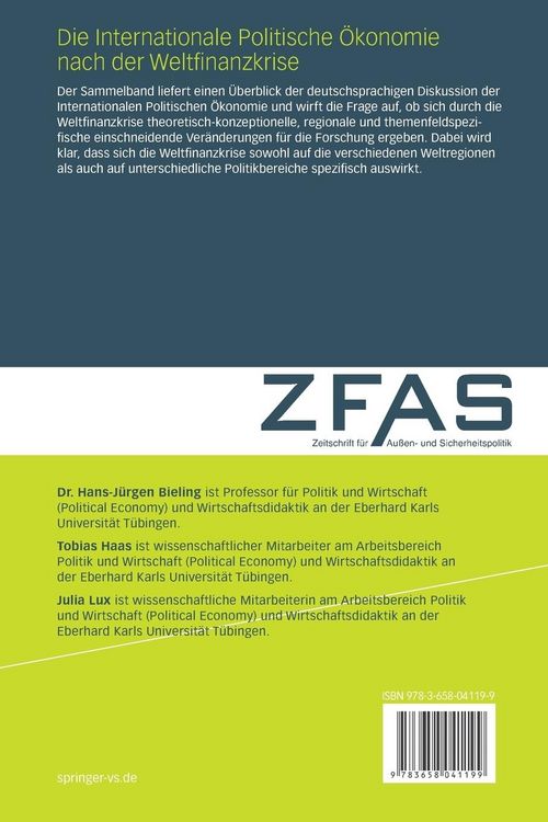 Produktbild: Die Internationale Politische &Ouml;konomie nach der Weltfinanzkrise