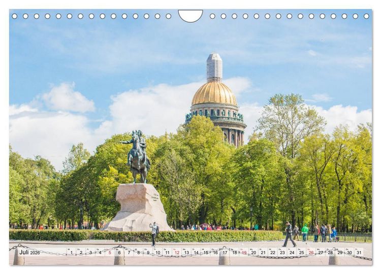 Produktbild: St. Petersburg - Prachtvolle Ostseemetropole (Wandkalender 2026 DIN A4 quer), CALVENDO Monatskalender