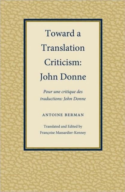 Produktbild: Toward a Translation Criticism