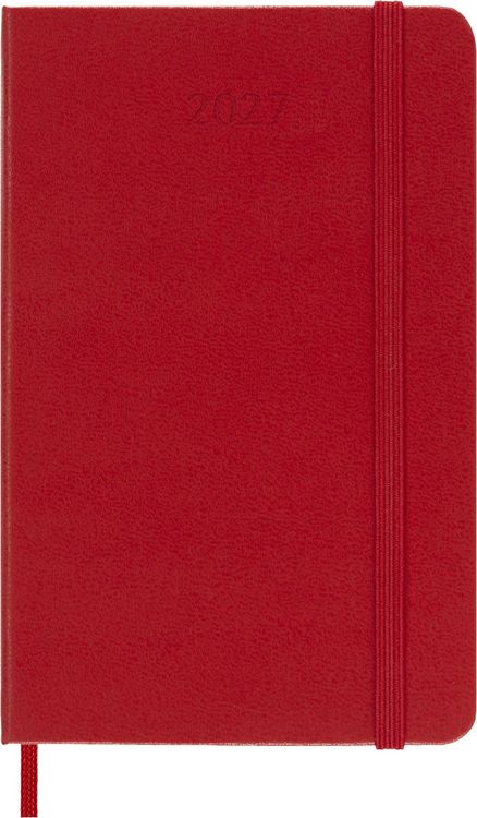 Produktbild: Moleskine 12 Monate Tageskalender 2027, Pocket/A6, 1 Tag = 1 Seite, Fester Einband, Scharlachrot