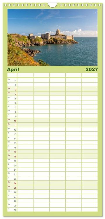 Produktbild: Familienplaner 2027 - Smaragdk&uuml;ste C&ocirc;te d'&Eacute;meraude. Der malerische Norden der Bretagne mit 5 Spalten (Wandkalender, 21 x 45 cm) CALVENDO