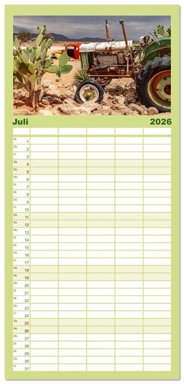 Produktbild: Familienplaner 2026 - Afrika - Namibia mit 5 Spalten (Wandkalender, 21 x 45 cm) CALVENDO