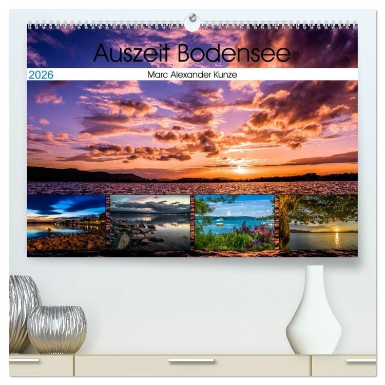 Produktbild: Auszeit Bodensee (hochwertiger Premium Wandkalender 2026 DIN A2 quer), Kunstdruck in Hochglanz