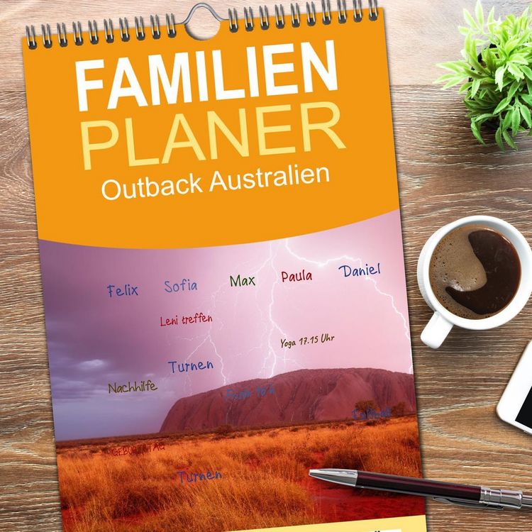 Produktbild: Familienplaner 2026 - Outback Australien mit 5 Spalten (Wandkalender, 21 x 45 cm) CALVENDO