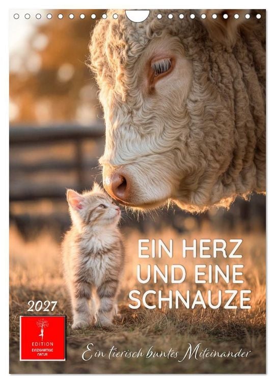 Produktbild: Ein Herz und eine Schnauze - Ein tierisch buntes Miteinander (Wandkalender 2027 DIN A4 hoch), CALVENDO Monatskalender