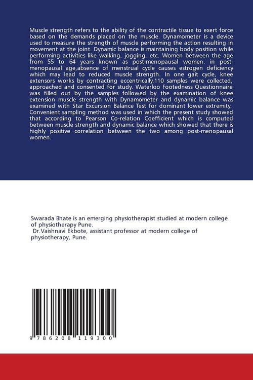 Produktbild: Muscle Strength and Dynamic Balance- a Correlational Study.