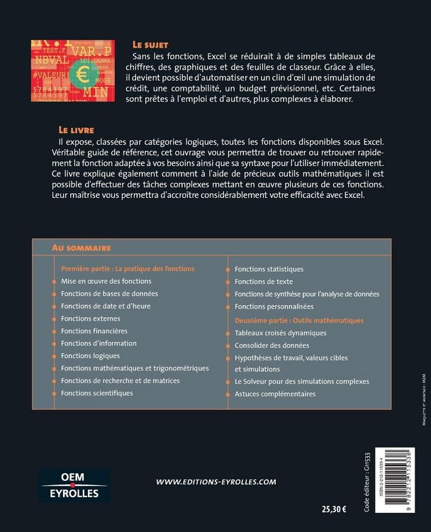 Produktbild: Les fonctions d'Excel