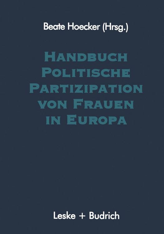 Produktbild: Handbuch Politische Partizipation von Frauen in Europa