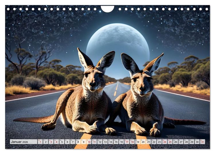 Produktbild: Die Welt der K&auml;ngurus (Wandkalender 2026 DIN A4 quer), CALVENDO Monatskalender