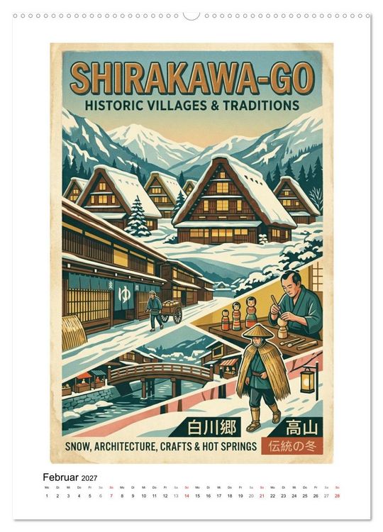 Produktbild: Sehnsucht Japan &ndash; Die Mid-Century Collection (Wandkalender 2027 DIN A2 hoch), CALVENDO Monatskalender