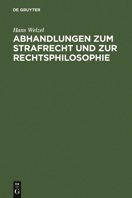 Produktbild: Abhandlungen zum Strafrecht und zur Rechtsphilosophie