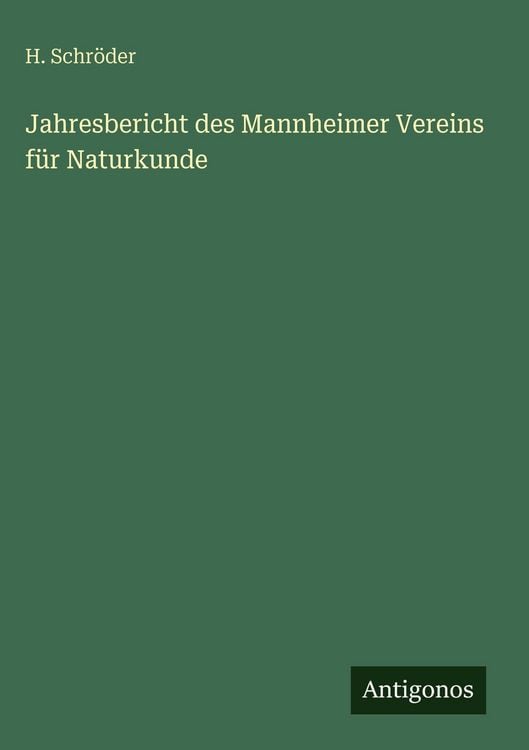 Produktbild: Jahresbericht des Mannheimer Vereins f&uuml;r Naturkunde