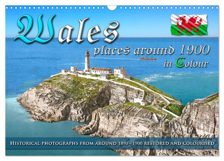 Produktbild: Wales around 1900 - photos restored and colourised (Wall Calendar 2026 DIN A3 landscape), CALVENDO 12 Month Wall Calendar