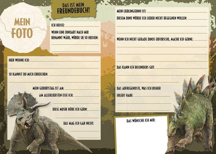 Produktbild: Jurassic World: Freundebuch