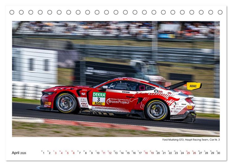 Produktbild: Wilde Mustangs am N&uuml;rburgring (Tischkalender 2026 DIN A5 quer), CALVENDO Monatskalender