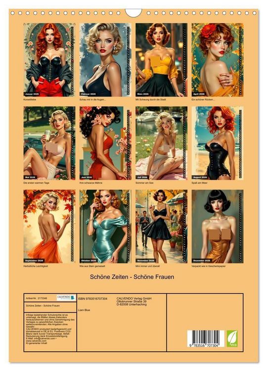 Produktbild: Sch&ouml;ne Zeiten - Sch&ouml;ne Frauen (Wandkalender 2026 DIN A3 hoch), CALVENDO Monatskalender