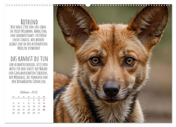 Produktbild: Wir sind die Letzten hier! Wir sterben aus. Wie du uns helfen kannst! (Wandkalender 2026 DIN A2 quer), CALVENDO Monatskalender