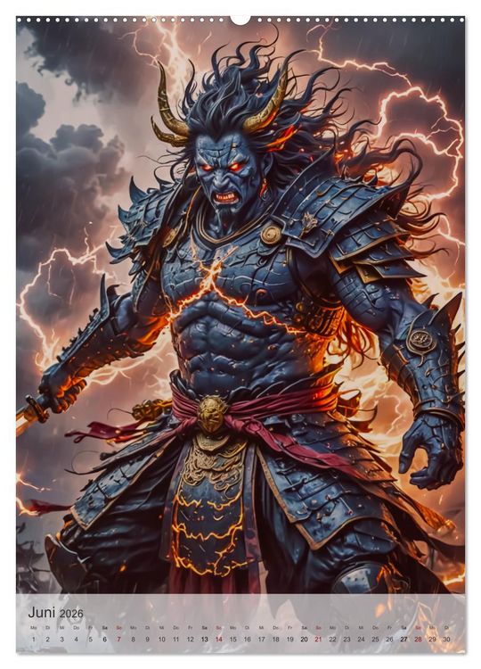 Produktbild: Japanische Mythologie - G&ouml;tter, Helden und Monster (hochwertiger Premium Wandkalender 2026 DIN A2 hoch), Kunstdruck in Hochglanz
