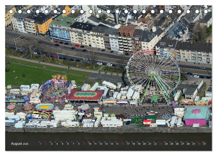 Produktbild: K&ouml;ln - Die Rheinmetropole aus der Luft (Tischkalender 2026 DIN A5 quer), CALVENDO Monatskalender