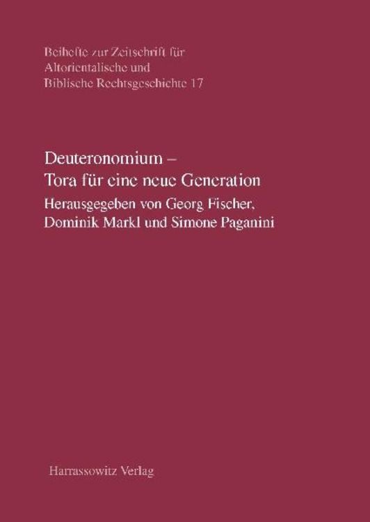 Produktbild: Deuteronomium – Tora für eine neue Generation