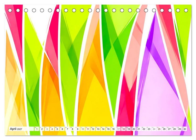 Produktbild: Dynamische Farbwelten (Tischkalender 2027 DIN A5 quer), CALVENDO Monatskalender